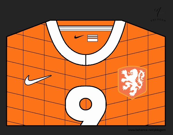 Camiseta del mundial de fútbol 2014 de Holanda