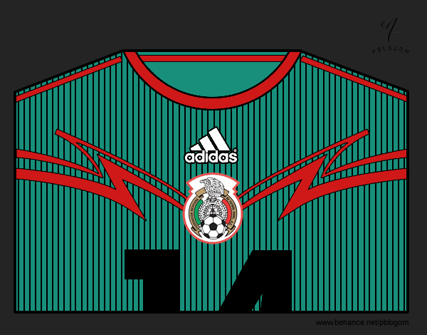 Camiseta del mundial de fútbol 2014 de México