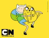 Finn y Jake abrazados