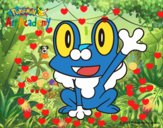 Froakie saludando