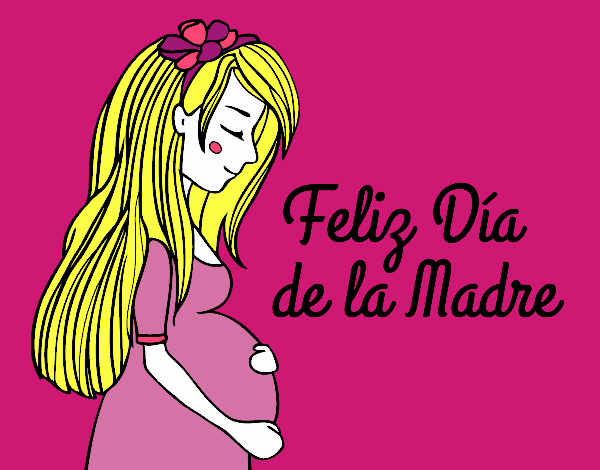 Mamá embarazada en el día de la madre