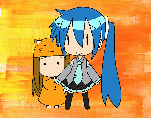 Miku y Kasane Chibi