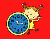 Niña con reloj