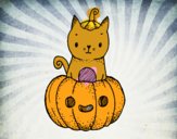 Un gatito de Halloween