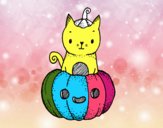 Un gatito de Halloween