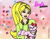 Barbie con su linda gatita