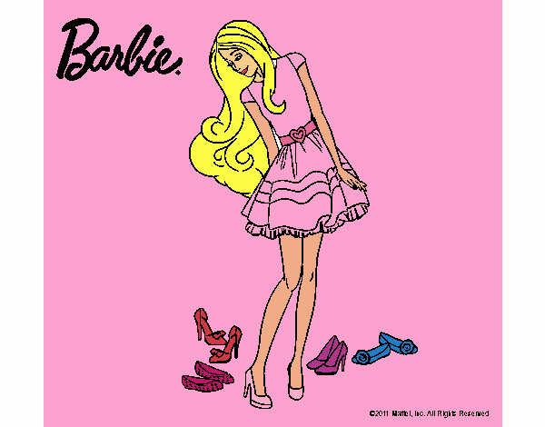 Barbie y su colección de zapatos