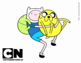 Finn y Jake abrazados