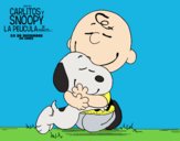 Snoopy y Carlitos abrazados