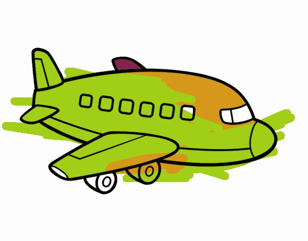 Dibujo De Un Avión De Pasajeros Pintado Por En Dibujos.net El Día 05-10 ...