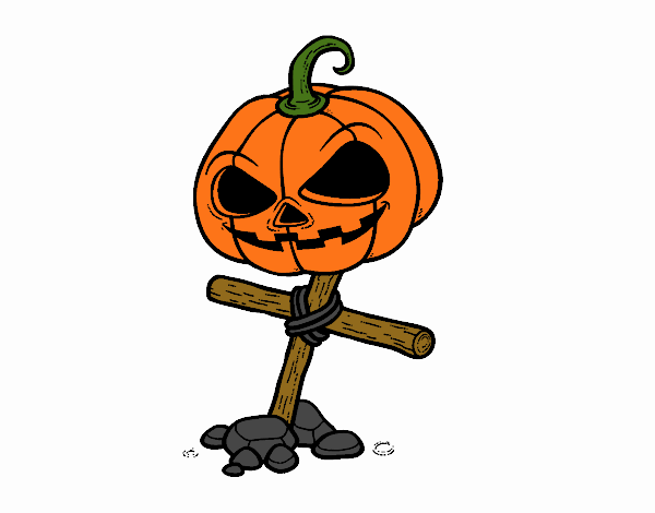 Calabaza de Halloween en cruz