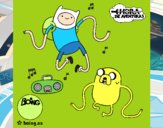 Finn y Jake escuchando música