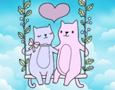 Gatitos enamorados