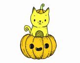 Un gatito de Halloween