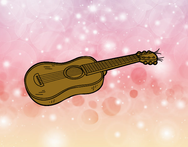 Una guitarra acústica