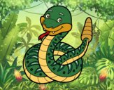 Una serpiente de cascabel