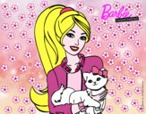 Barbie con su linda gatita