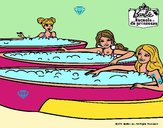 Barbie y sus amigas en el jacuzzi