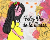 Mamá embarazada en el día de la madre