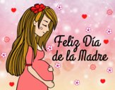 Mamá embarazada en el día de la madre