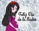 Mamá embarazada en el día de la madre