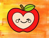Dibujo Manzana corazón pintado por Davinchi