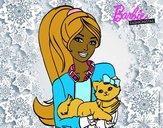 Barbie con su linda gatita