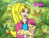 Barbie con su linda gatita