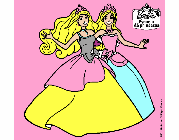 Barbie y su amiga súper felices