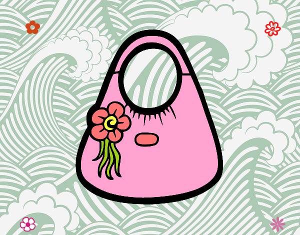 Bolso con flor