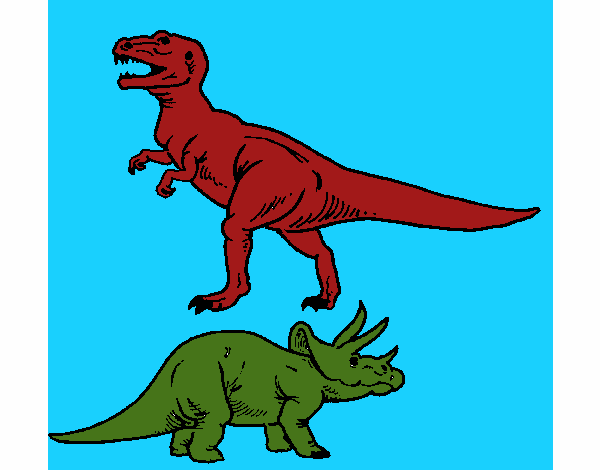 Triceratops y tiranosaurios rex