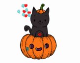 Un gatito de Halloween