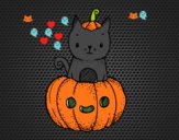 Un gatito de Halloween