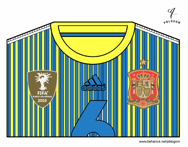 Camiseta del mundial de fútbol 2014 de España