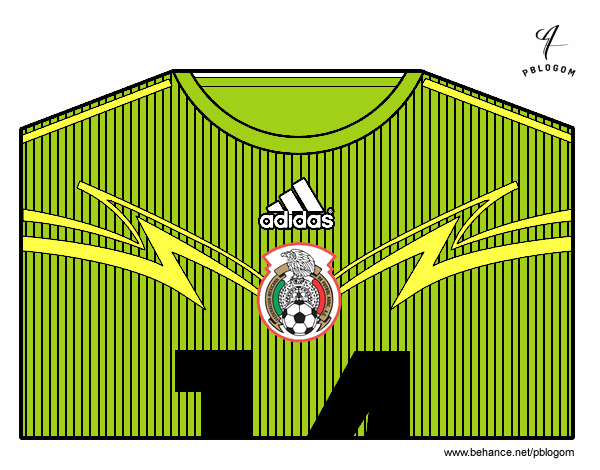 Camiseta del mundial de fútbol 2014 de México