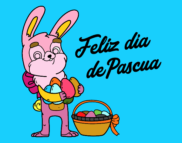 Conejo con muchos huevos de Pascua