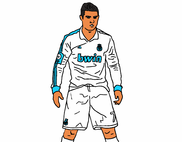 Dibujo de Cristiano Ronaldo Real Madrid pintado por en  el día  01-11-18 a las 04:06:08. Imprime, pinta o colorea tus propios dibujos!