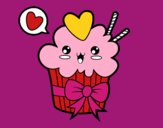 Cupcake kawaii con lazo