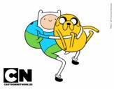 Finn y Jake abrazados