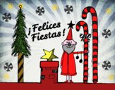 Postal Felices Fiestas