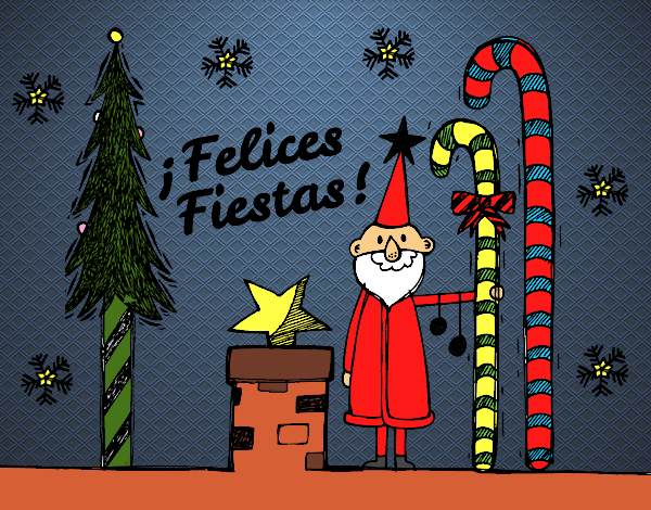 Postal Felices Fiestas