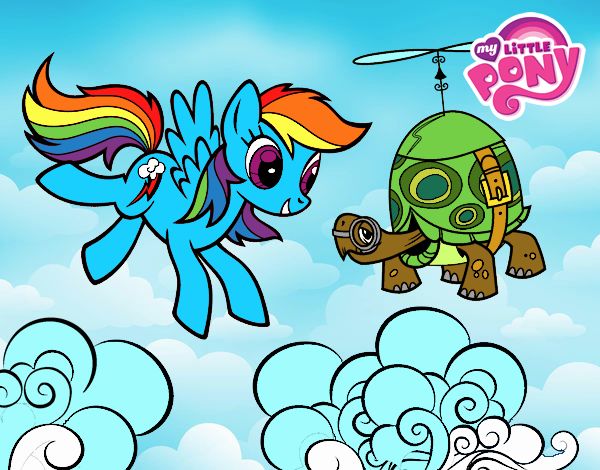 Rainbow Dash y la tortuga tanque