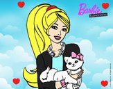 Barbie con su linda gatita