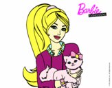 Barbie con su linda gatita