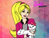 Barbie con su linda gatita