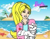 Barbie con su linda gatita