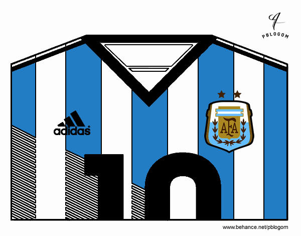 Camiseta del mundial de fútbol 2014 de Argentina