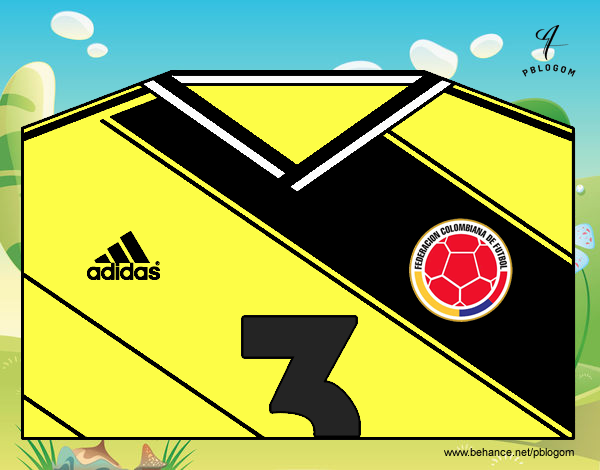 Camiseta del mundial de fútbol 2014 de Colombia