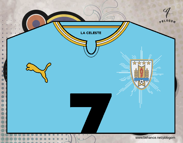 Camiseta del mundial de fútbol 2014 de Uruguay