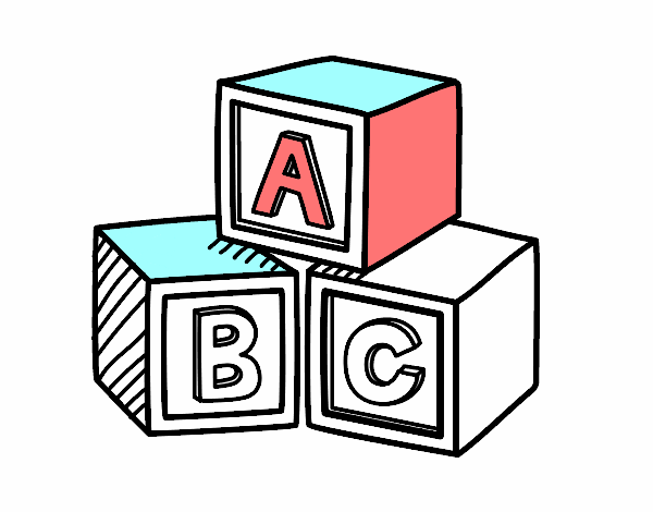 Dibujo de Cubos educativos ABC pintado por en Dibujos.net ...